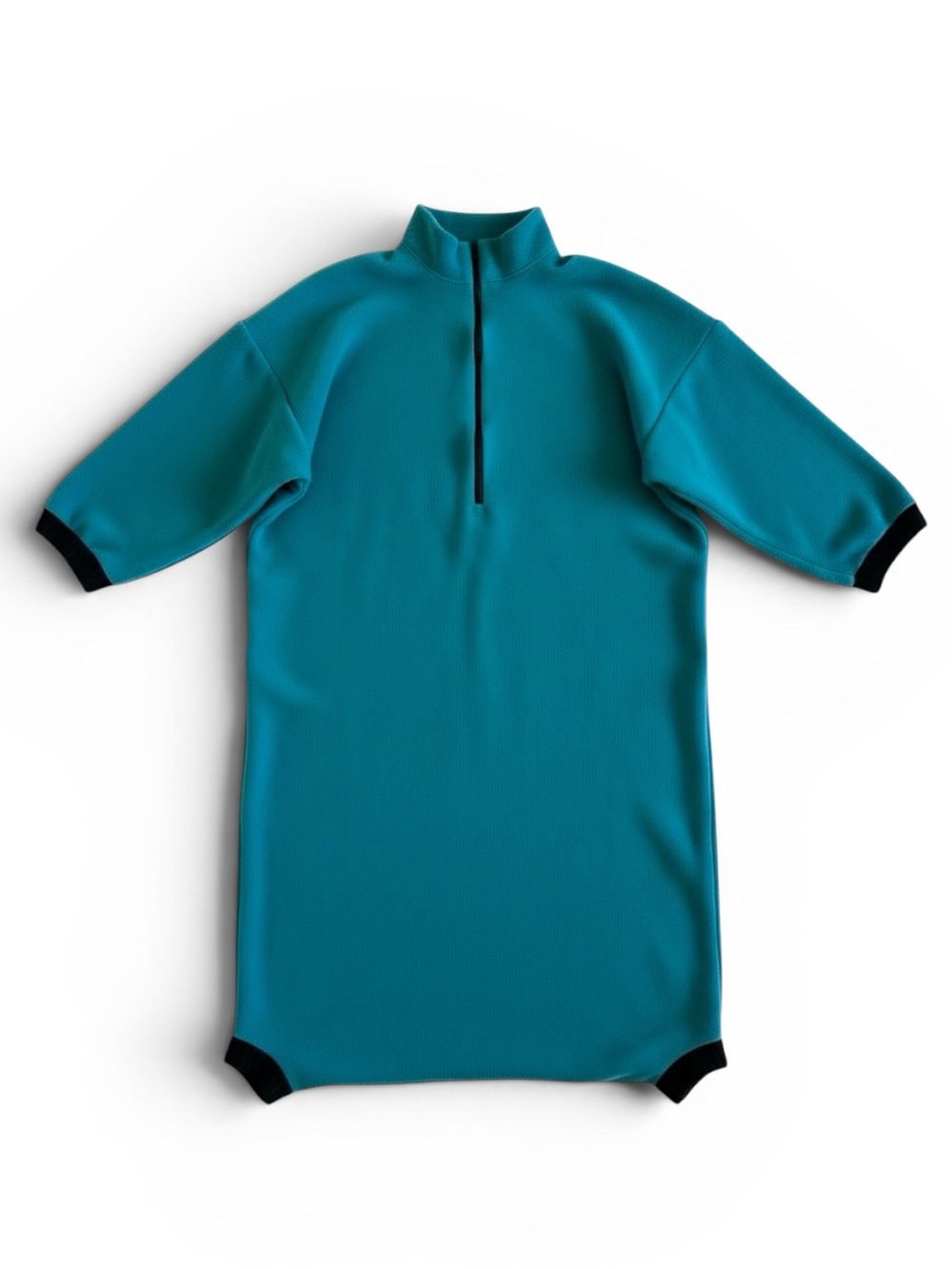 Lands’ End Cozy Fleece One Piece Romper Sleep Sack Winter Loungewear Teal O/S